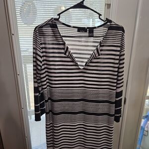 Black and White Striped Dress